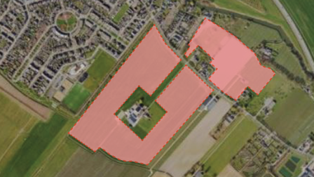 Cothen Oost met gebieden Noord en Zuid