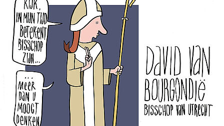 Tekening van David van Bourgondië
