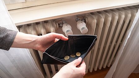 Afbeelding van geld en radiator