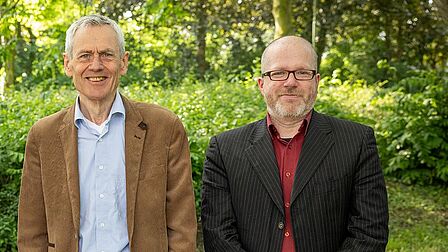 V.l.n.r. de leden van de Rekenkamer: Jan Bots en Marc Suters.