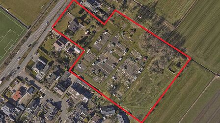 Luchtfoto volkstuinencomplex Langbroek