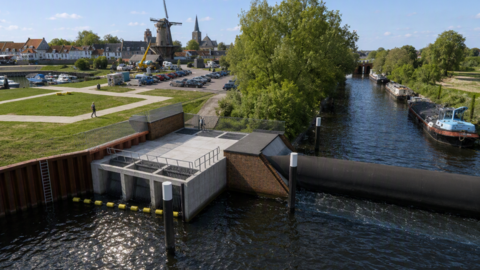 Locatie voor het gemaal in het Inundatiekanaal